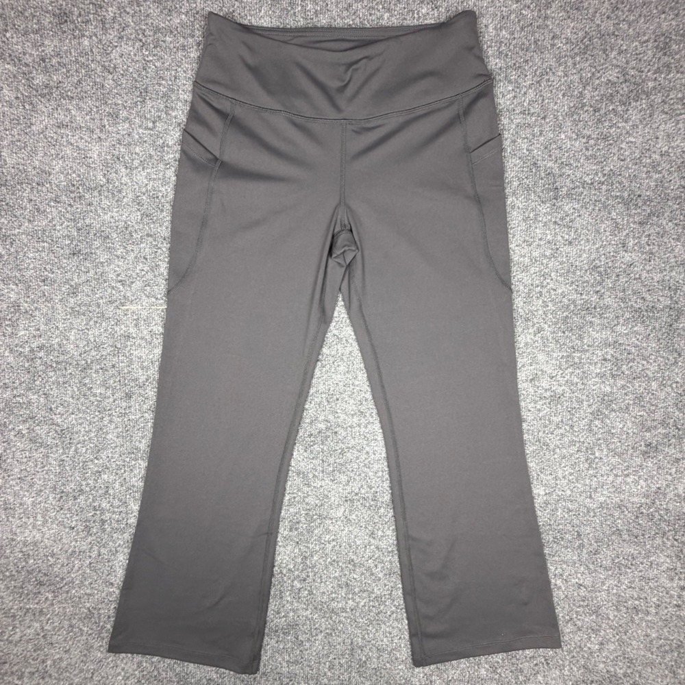 Yogipace Petite Flare Yoga Pants Gray Pockets Bootcut Leggings YCW0605-27-Petite